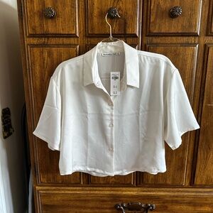 Abercrombie cropped Silk shirt